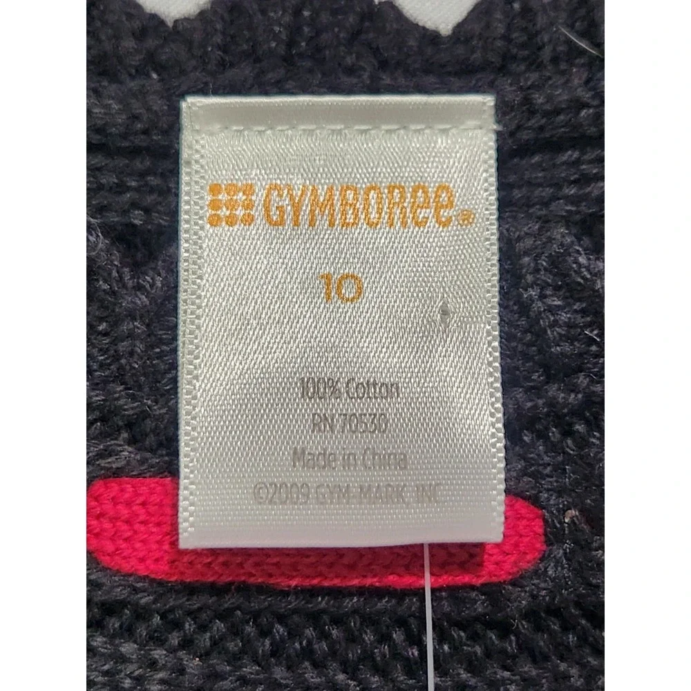 NWT Gymboree Black Knit Holiday Christmas Sweater Dress Ribbon Neckline Girls 10